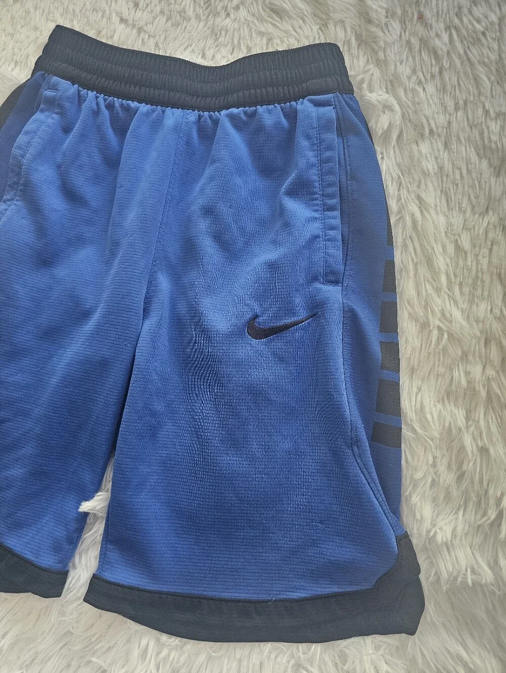 Youth Large Blue And Black Nike Shorts